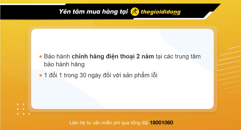 Chính sách bảo hành khi mua điện thoại Xiaomi tại TGDĐ